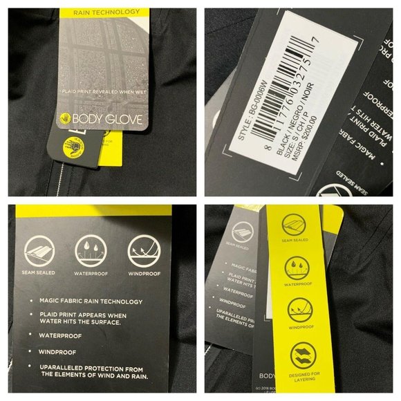 Body Glove Cropped Rain Jacket Black Size Small - Picture 11 of 12